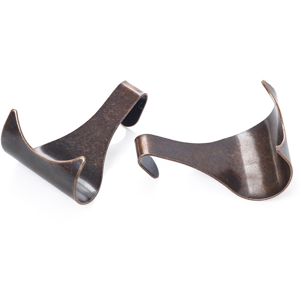 Wilko Bronze Effect Moulding Hooks 2 Pack Image