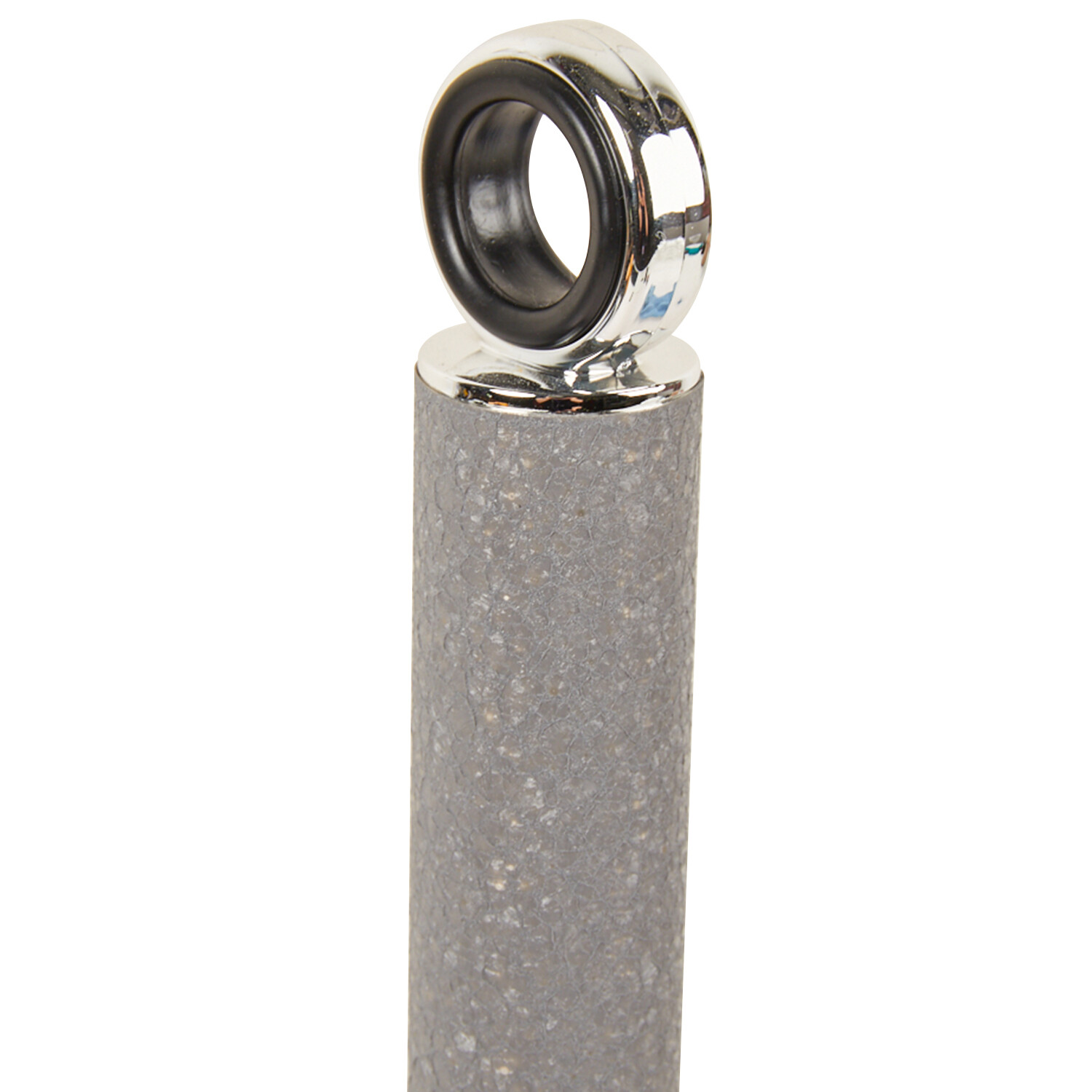 Textured Kitchen Roll Holder - Grey and Silver Image 2