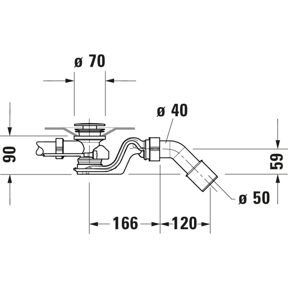 Duravit Chrome Waster and Overflow Image 3