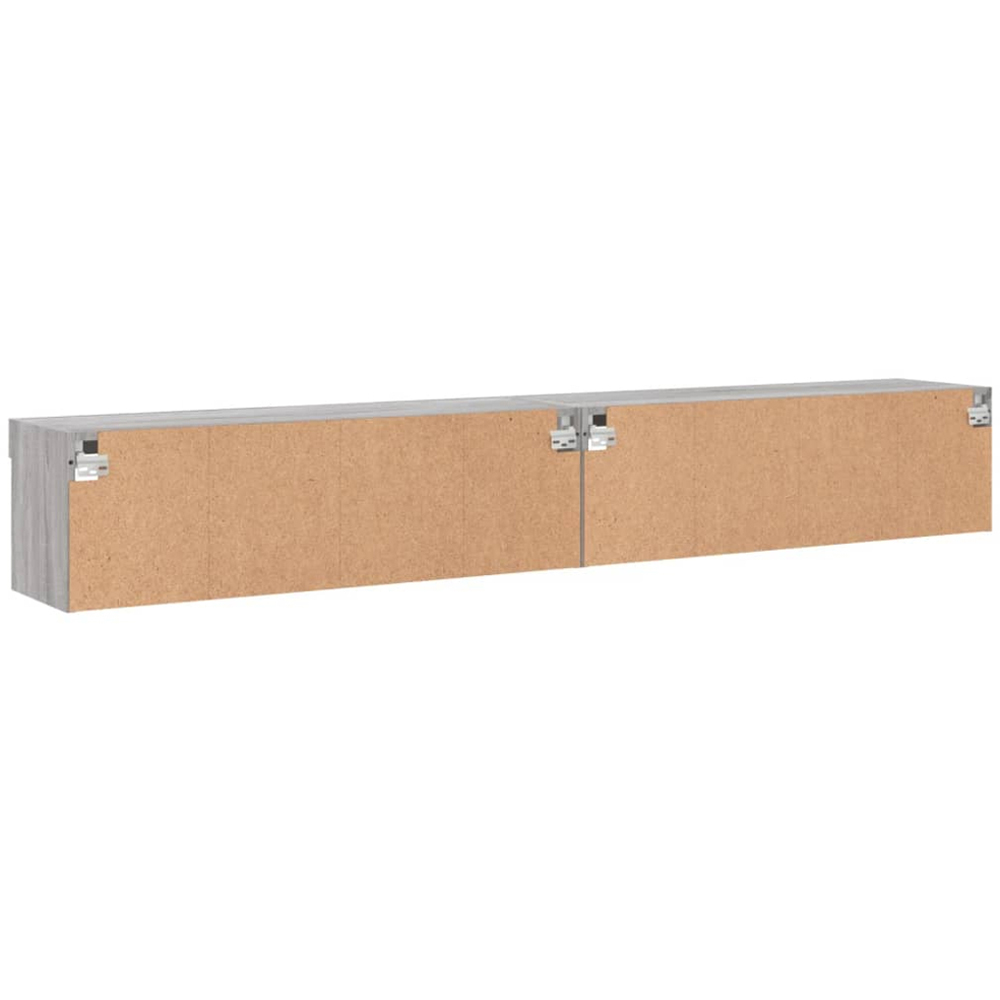 vidaXL 2 Shelf Grey Sonoma TV Cabinet with RGB LED Lights Set of 2 Image 5