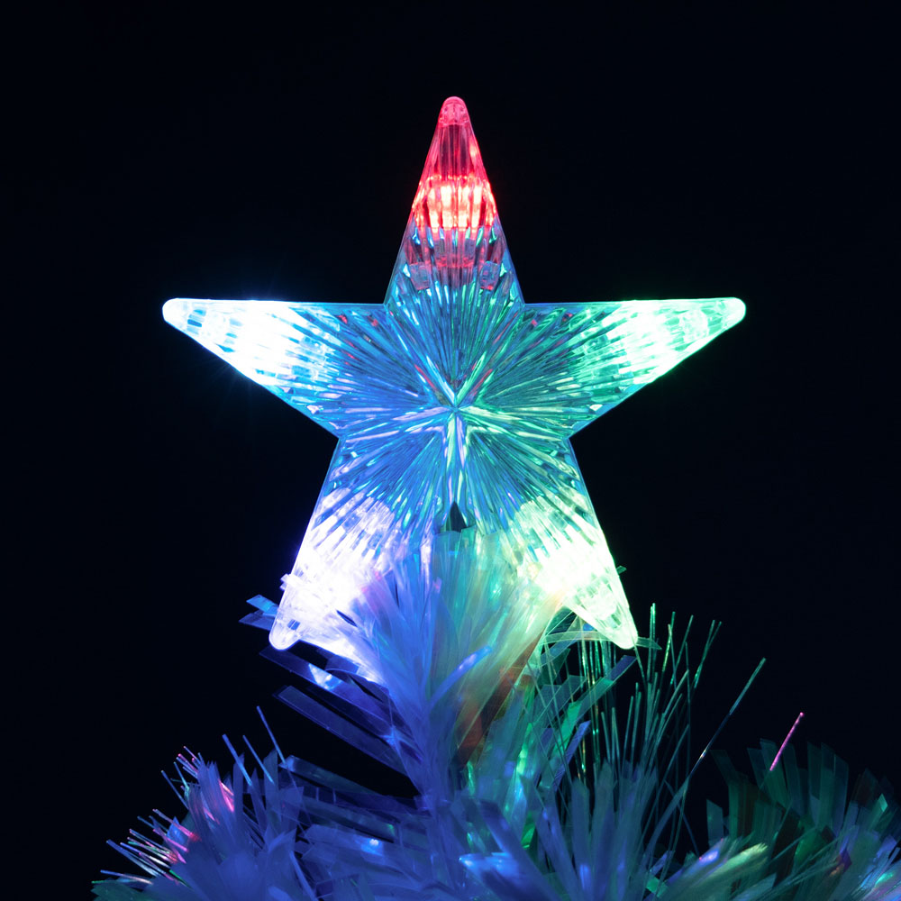 The Christmas Centre 33 Multicolour LED Iridescent White Fibre Optic Artificial Xmas Tree 4ft Image 4