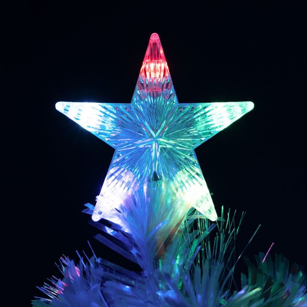 The Christmas Centre 22 Multicolour LED Iridescent White Fibre Optic Artificial Xmas Tree 3ft Image 4