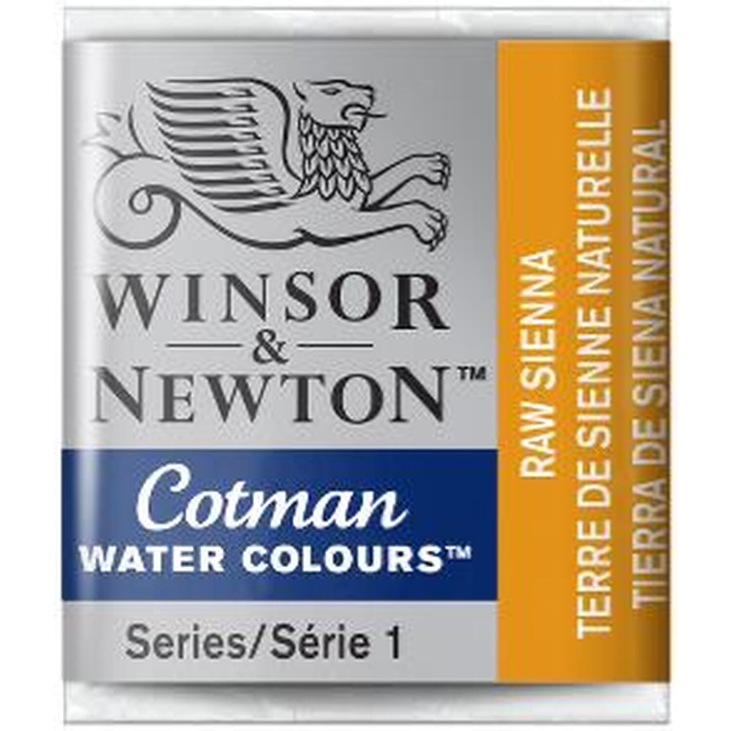 Winsor and Newton Cotman Watercolour Half Pan Paint - Raw Sienna Image