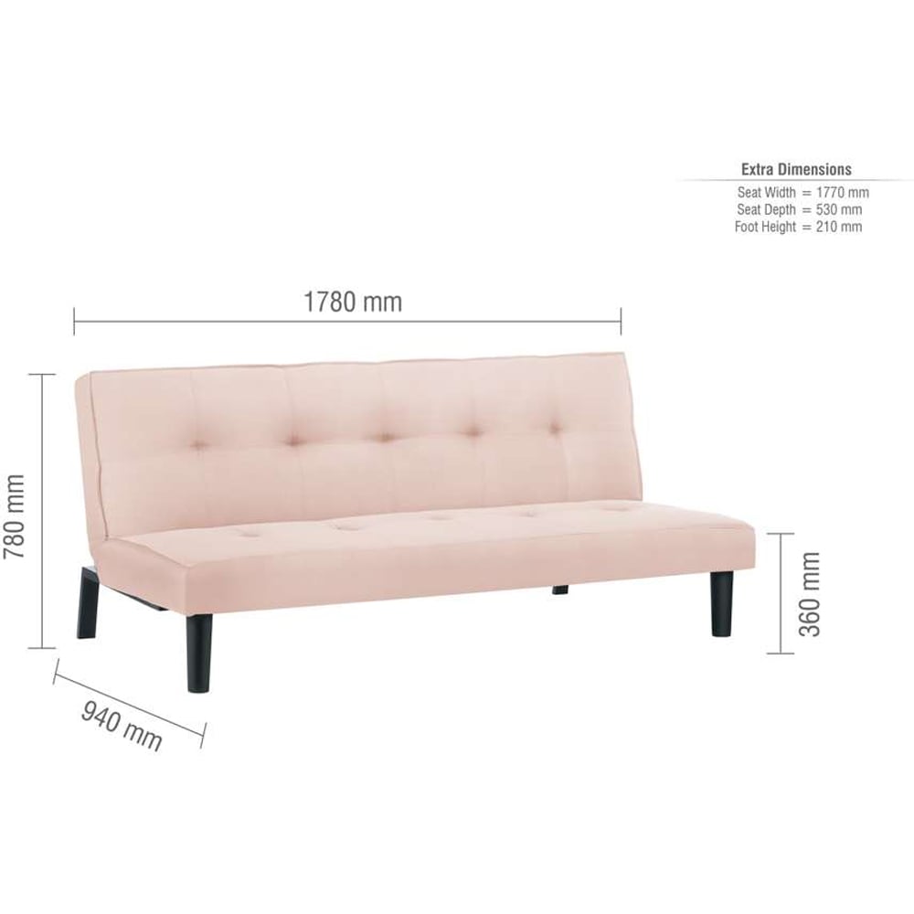 Birlea Aurora Pink Sofa Bed Image 9