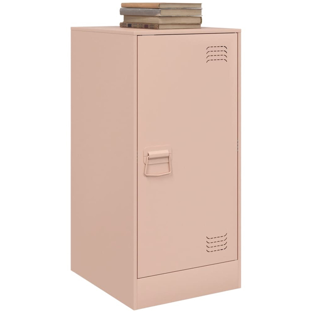 vidaXL Single Door Pink Metal Sideboard Image 4