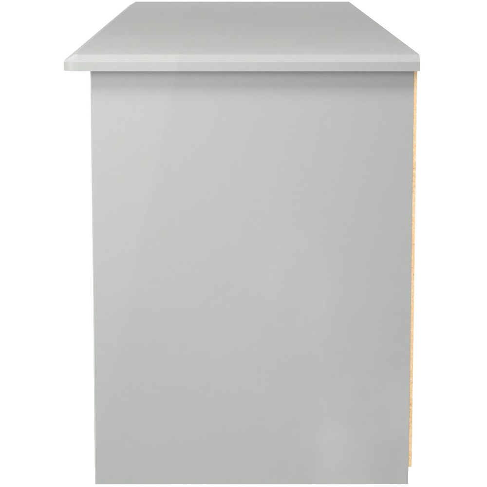 Crowndale Camden Single Door 5 Shelf Grey Gloss and Dusk Grey Wide TV Unit Ready Assembled Image 3