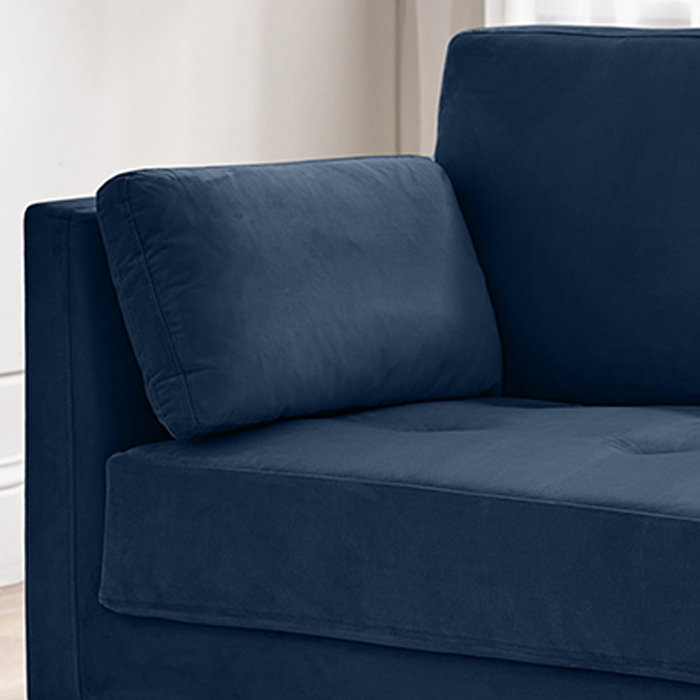 Furniturebox Eva 2 Seater Midnight Blue Velvet Sofa Image 2