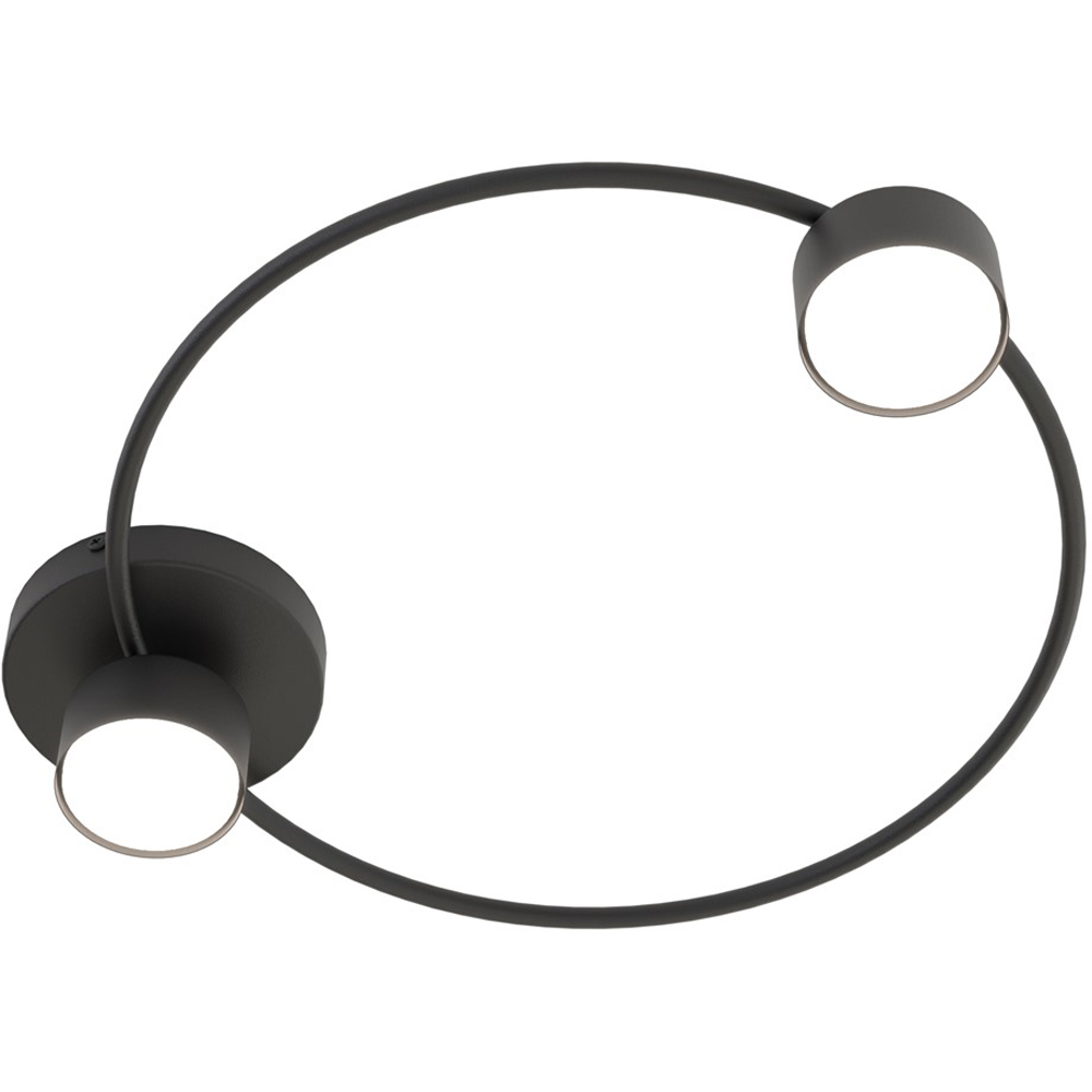 Emibig Lucio 2 Light Ring Design Black Ceiling Lamp Image 6