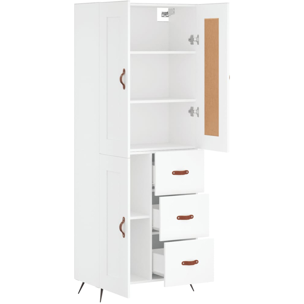 vidaXL 3 Door 3 Drawer White Highboard Image 4