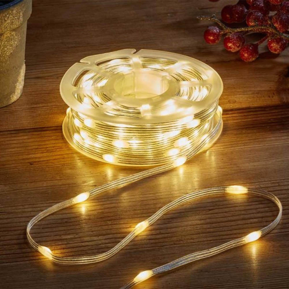 Samuel Alexander 200 Warm White and Cool White LED Clear String Light 15m Image 1
