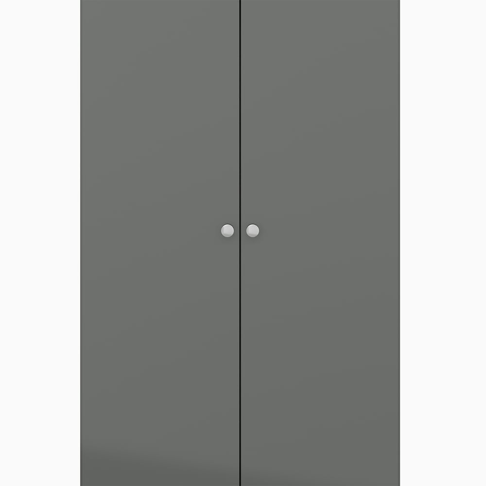 Seconique Denver 2 Door Grey Gloss Wardrobe Image 7