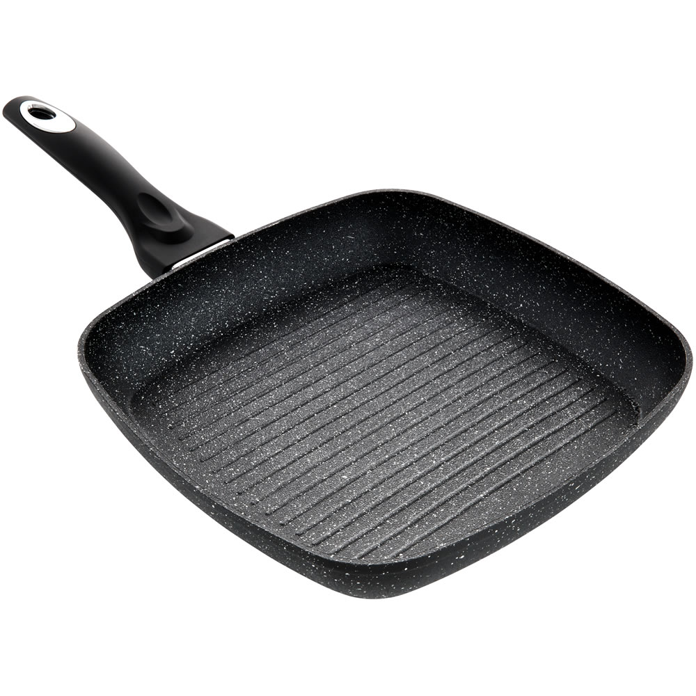 Wilko 26cm Aluminium Shot Blast Griddle Pan Wilko