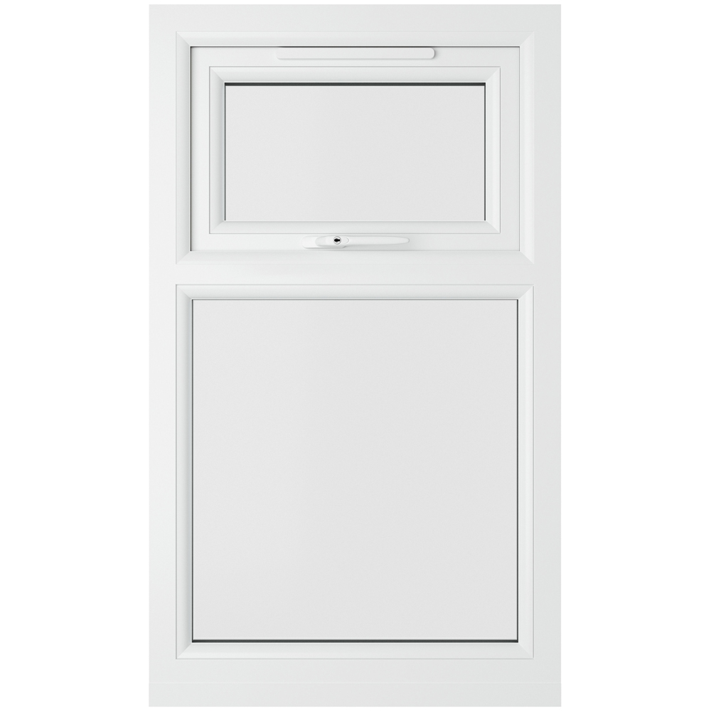 Crystal Black and White Top Hung Over Fixed Light Clear Double Glazed Window 610 x 1190mm Image 3