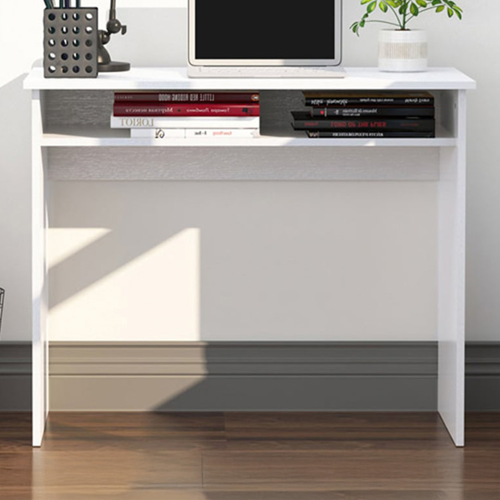 Portland Home Office Study Desk White Image 1
