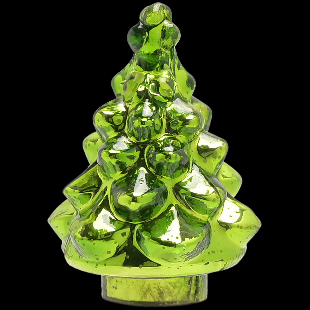 The Christmas Gift Co Green Recycled Glass Christmas Tree Ornament Image 1