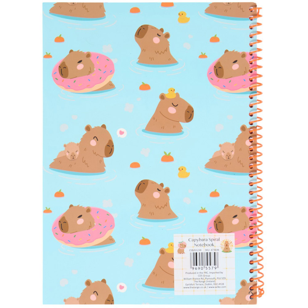 Capybara Spiral NotebookBlue Image 2