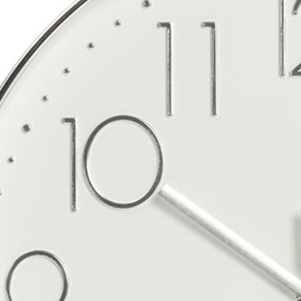 Wilko Classic Silver Wall Clock Image 3