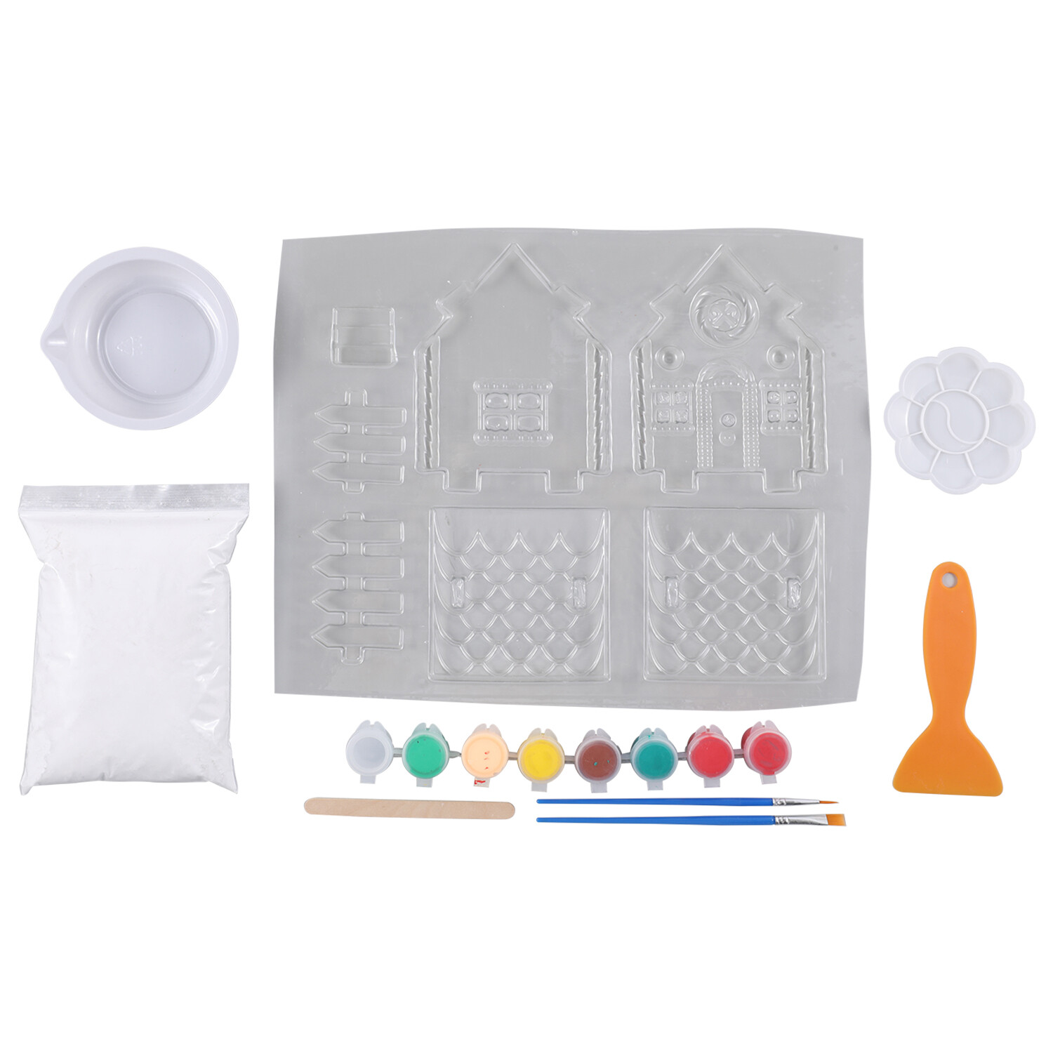 Make Your Own Gingerbread House Plaster Kit - Red Image 3