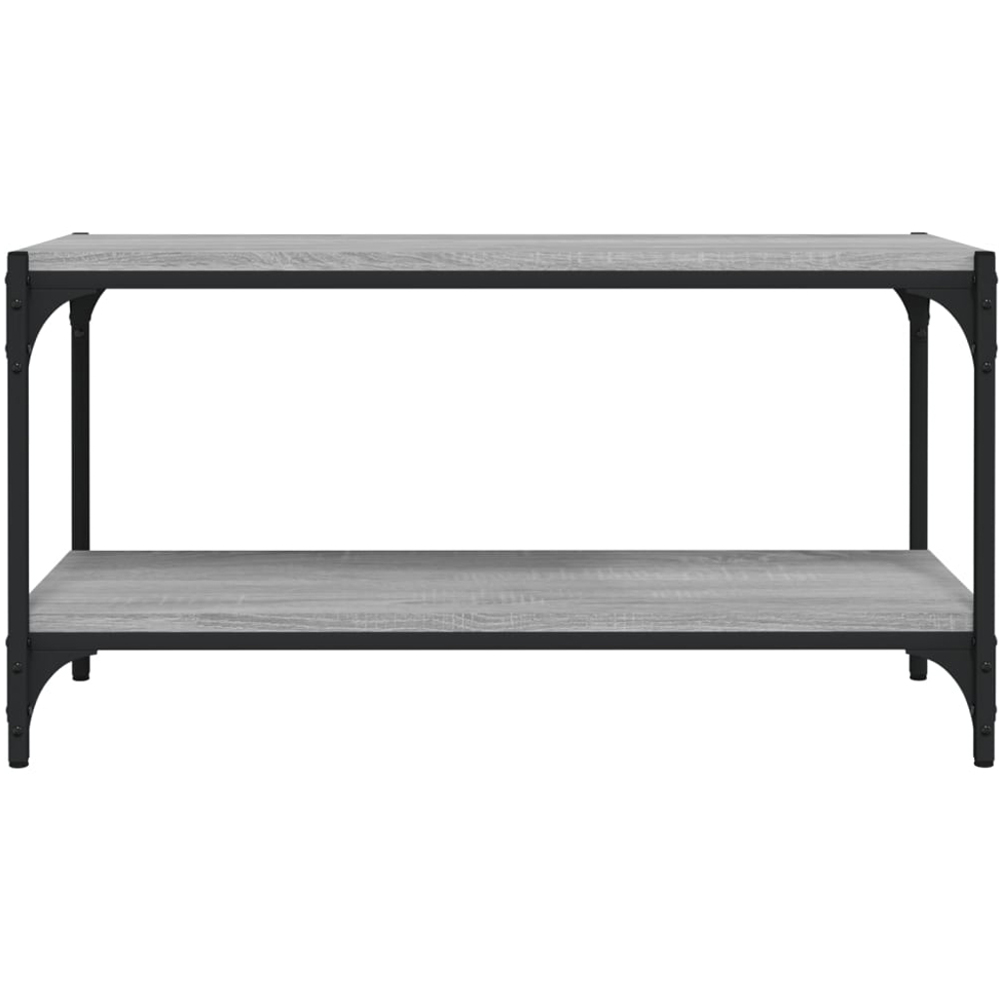 vidaXL Single Shelf Grey Sonoma Wood and Steel TV Cabinet Image 4
