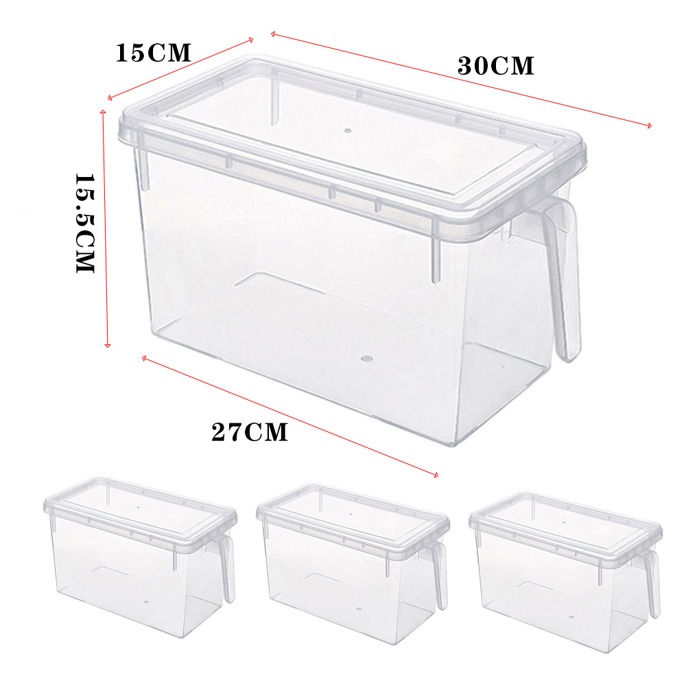 Living and Home Clear Refrigerator Food Storage Container 4 Pack Image 6