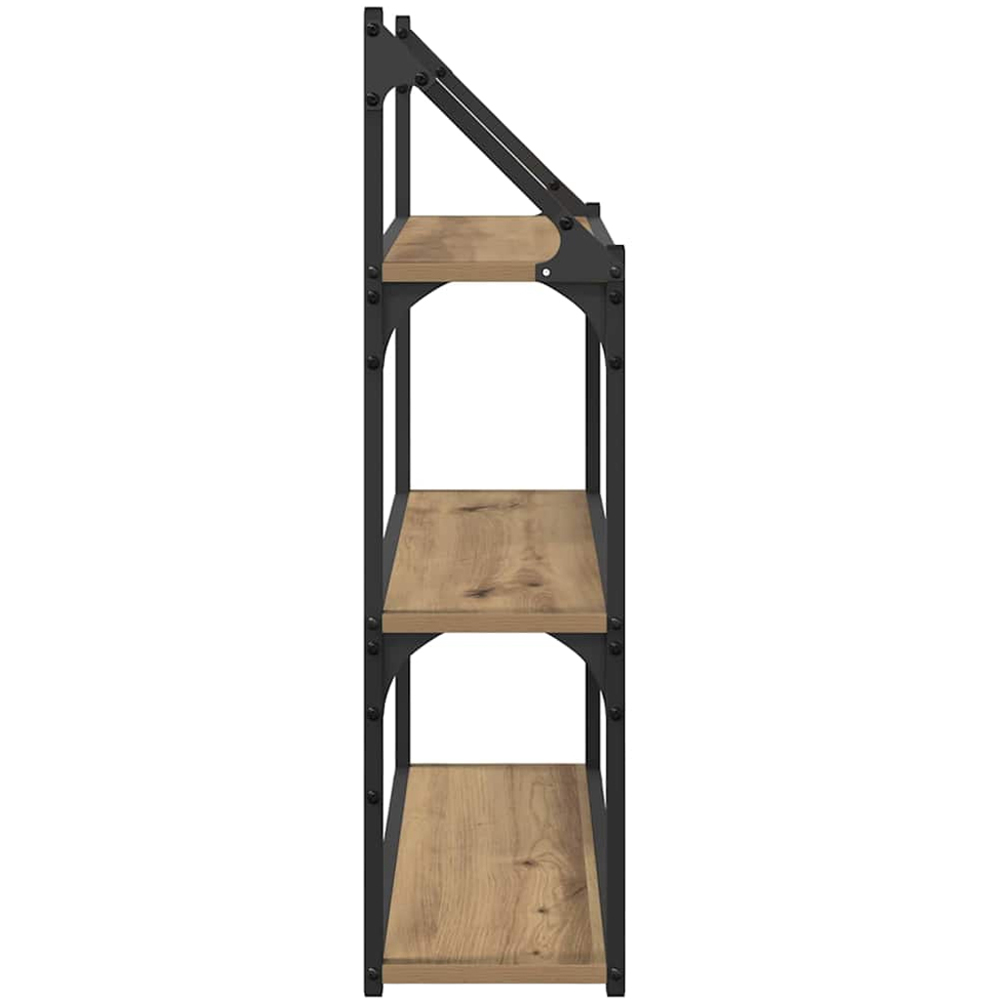 vidaXL 60cm 3 Shelf Artisan Oak Wall Shelf Image 5