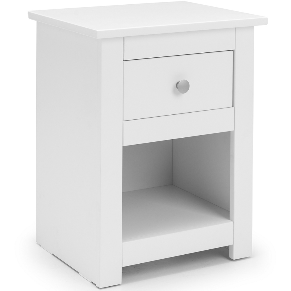 Julian Bowen Radley Single Drawer Surf White Bedside Table Image 2