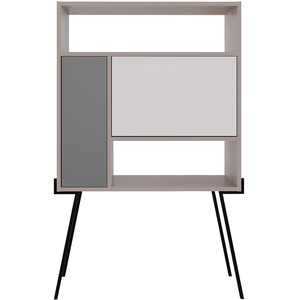 Decortie Tatti Laptop Desk with Shelf Mocha Grey and White Image 2