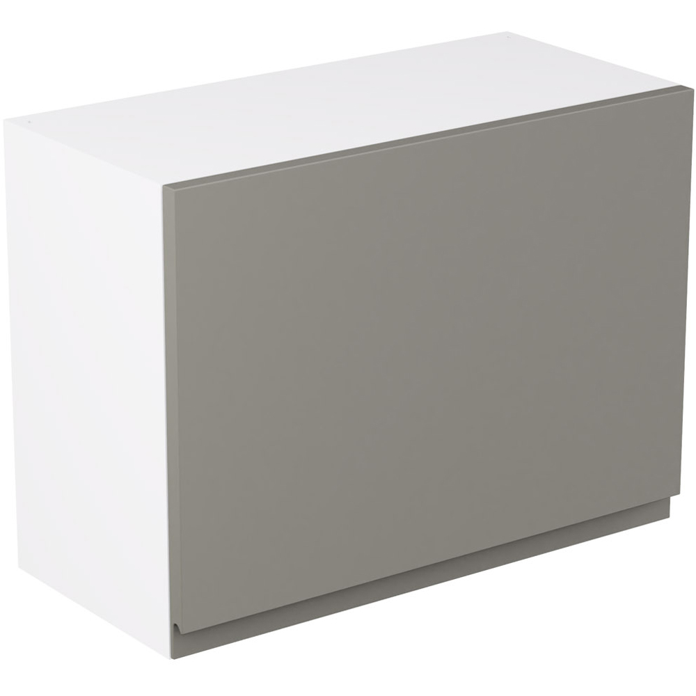 Kitchen Kit J-Pull Gloss Dust Grey Single Extractor Wall Kitchen Cabinet Flatpack 600mm Image 1