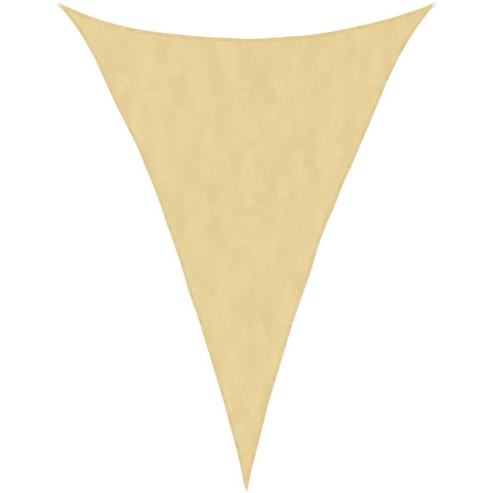 vidaXL Yellow Triangular Sun Shade Sail 5 x 7 x 7m Image 1