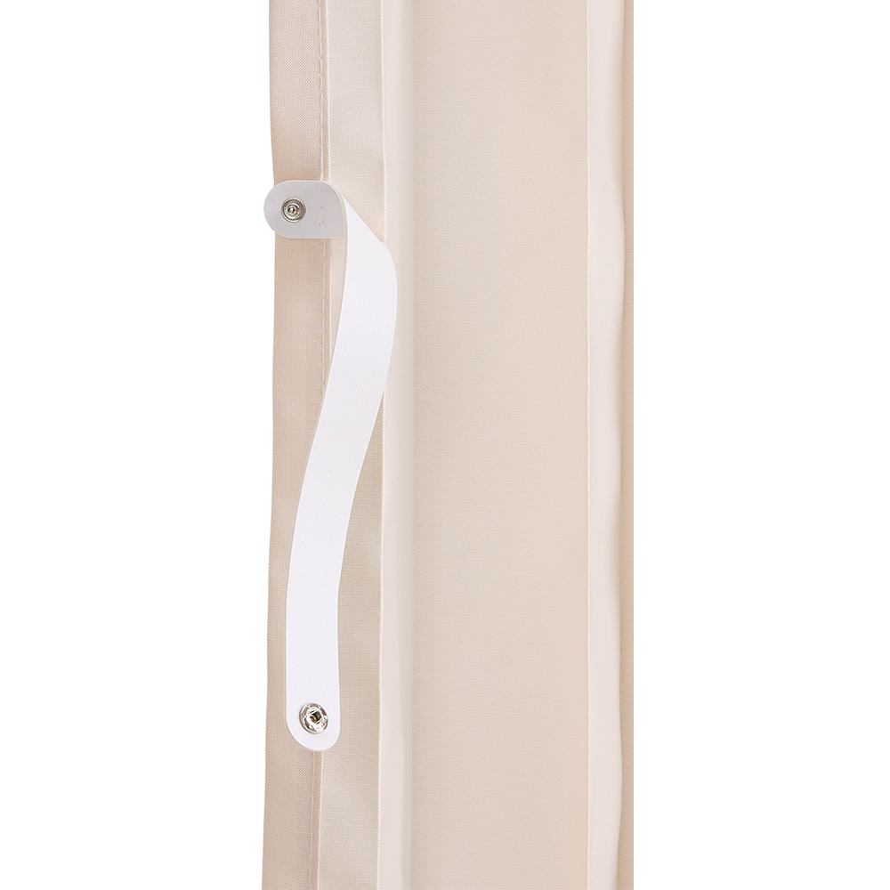 Living and Home Beige White Faux Linen Semi-Sheer Panel Curtain 100 x 200cm Image 5
