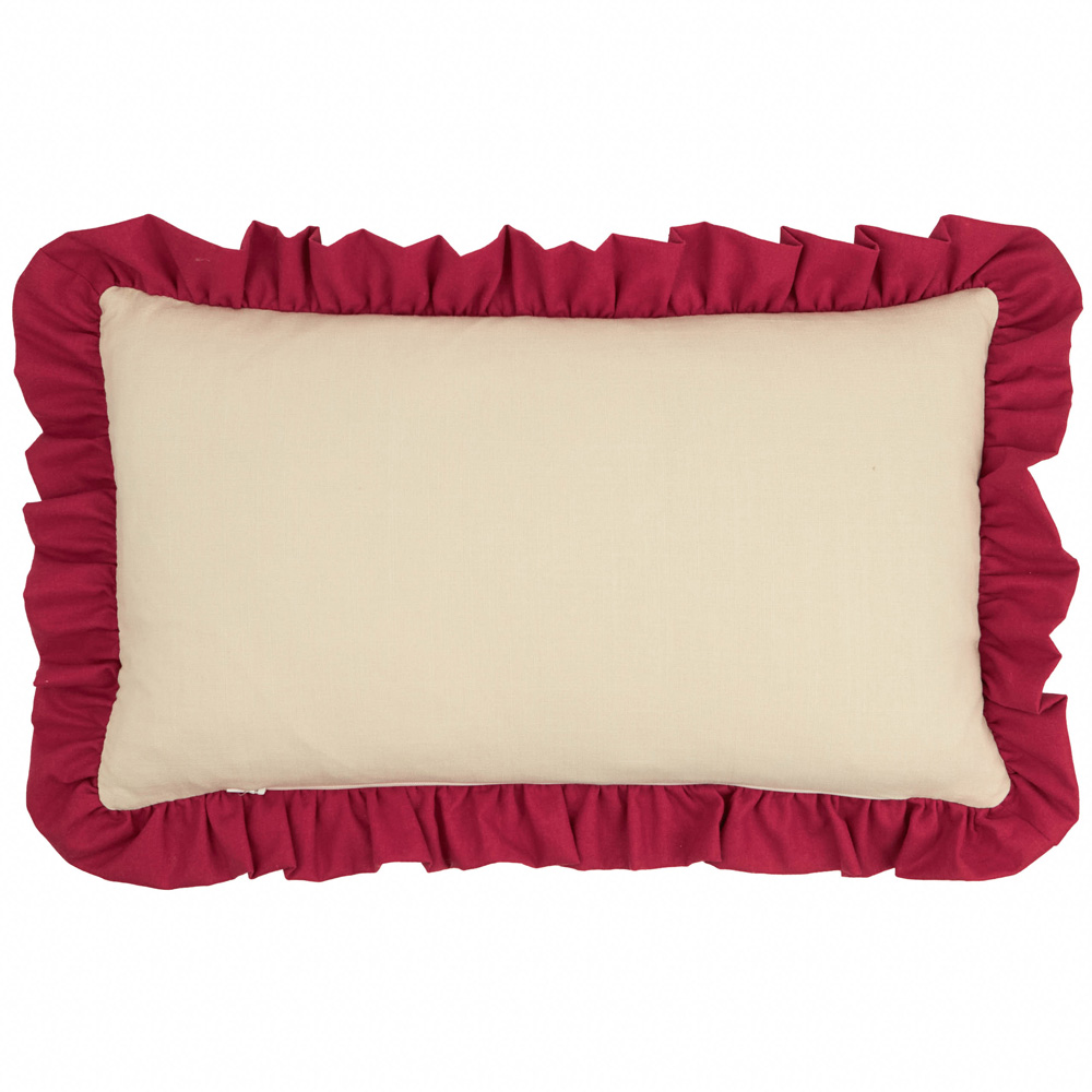 Furn Wylder Spruce Stripes Dark Red Christmas Cushion 30 x 50cm Image 2