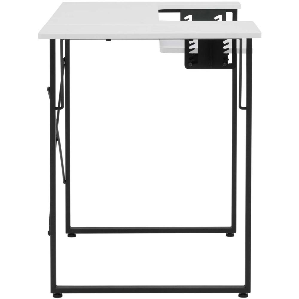 Sewing Online 13405 Charcoal Black and White Dart Sewing Machine Table with Foldable Top Image 7
