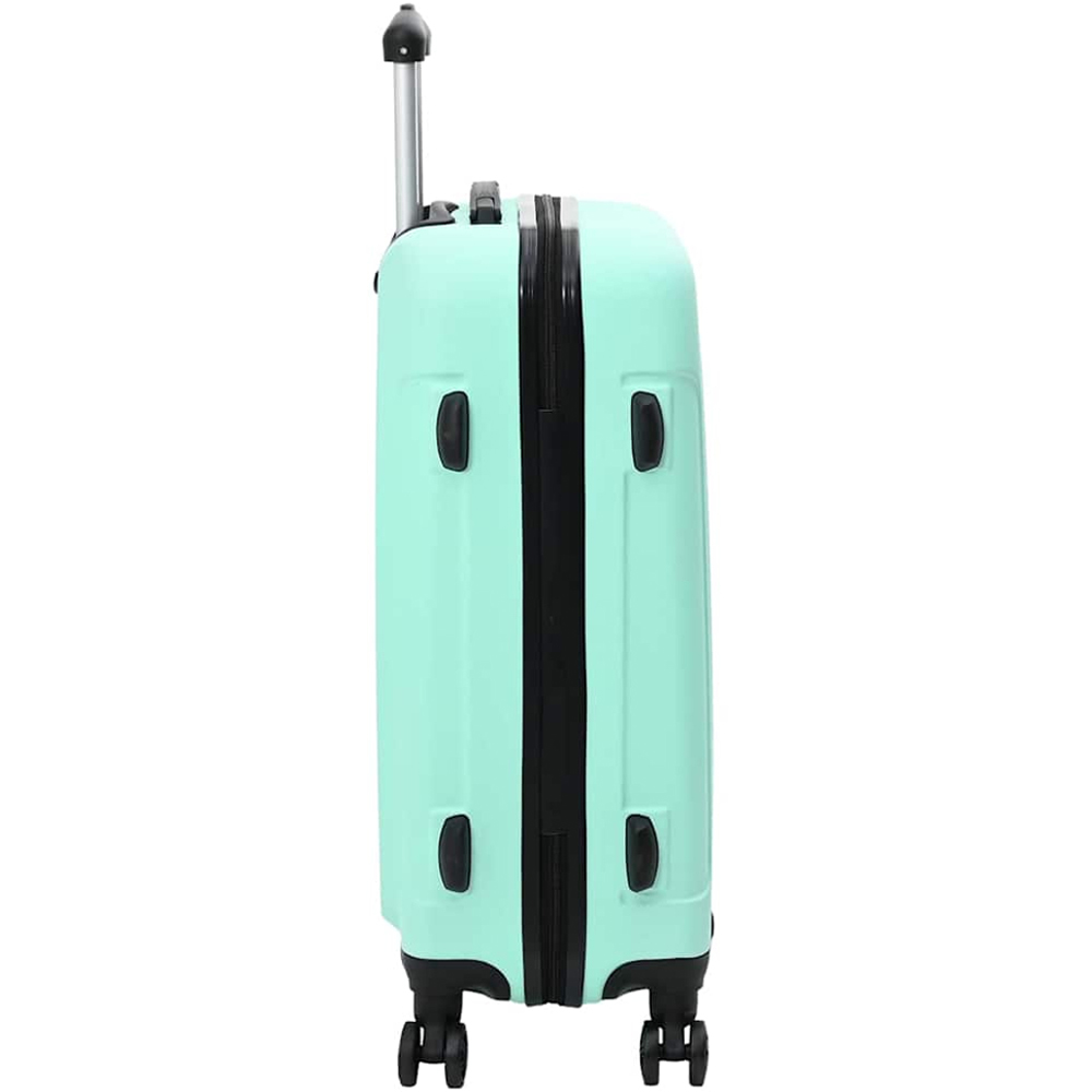 vidaXL Set of 3 Black Green Suitcases with Wheels Image 5