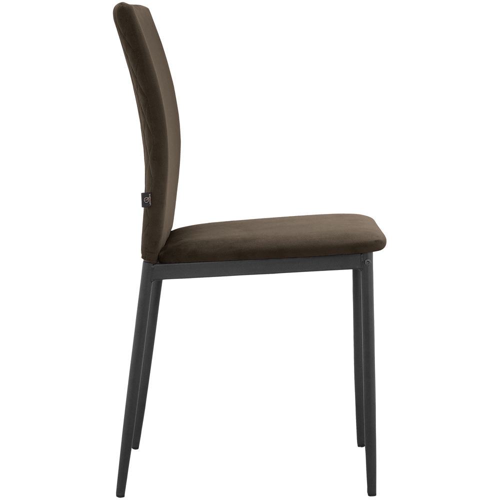 Loft24 Pavia Set of 2 Mink Velvet Dining Chair Image 3