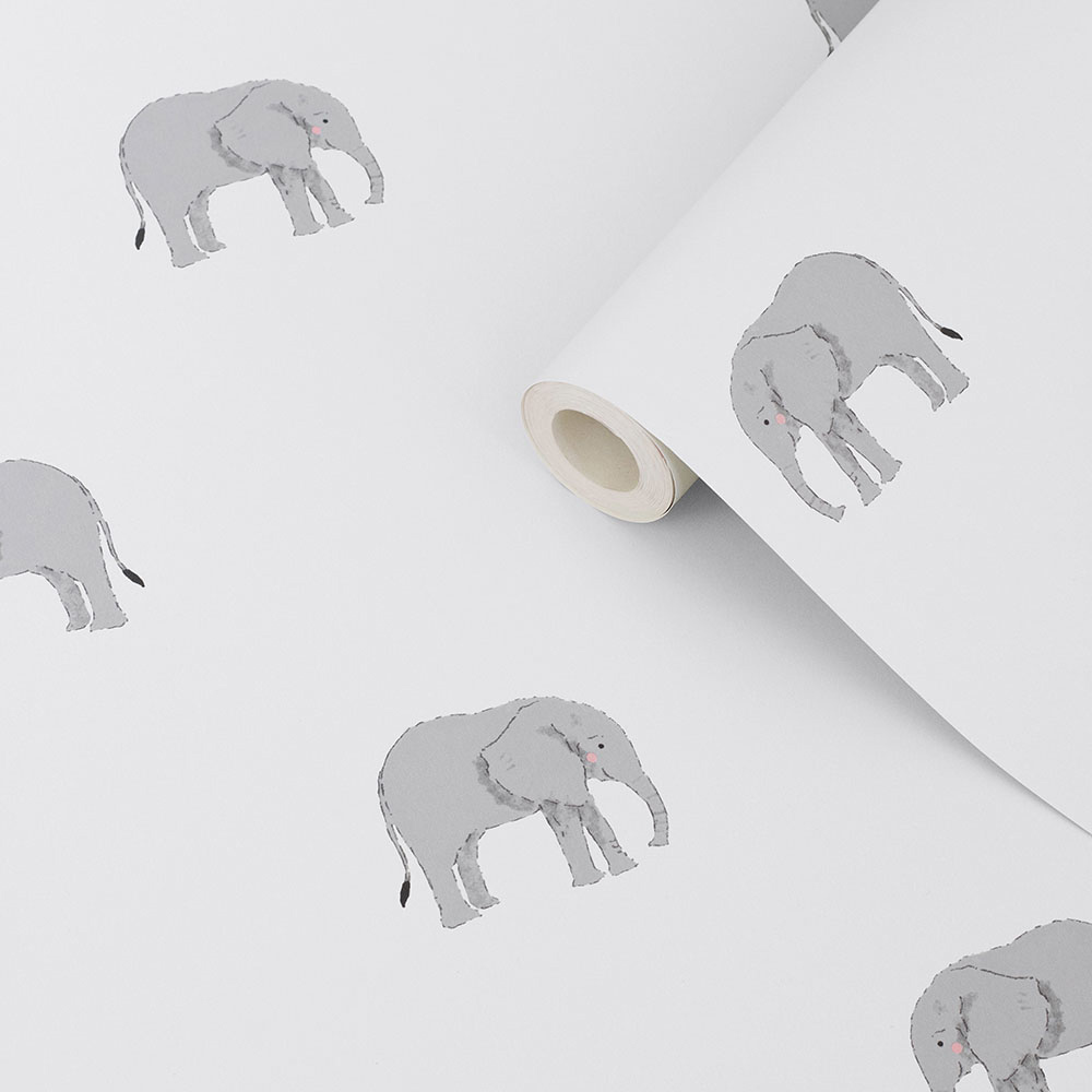 Sophie Allport Elephant Grey Wallpaper Image 2