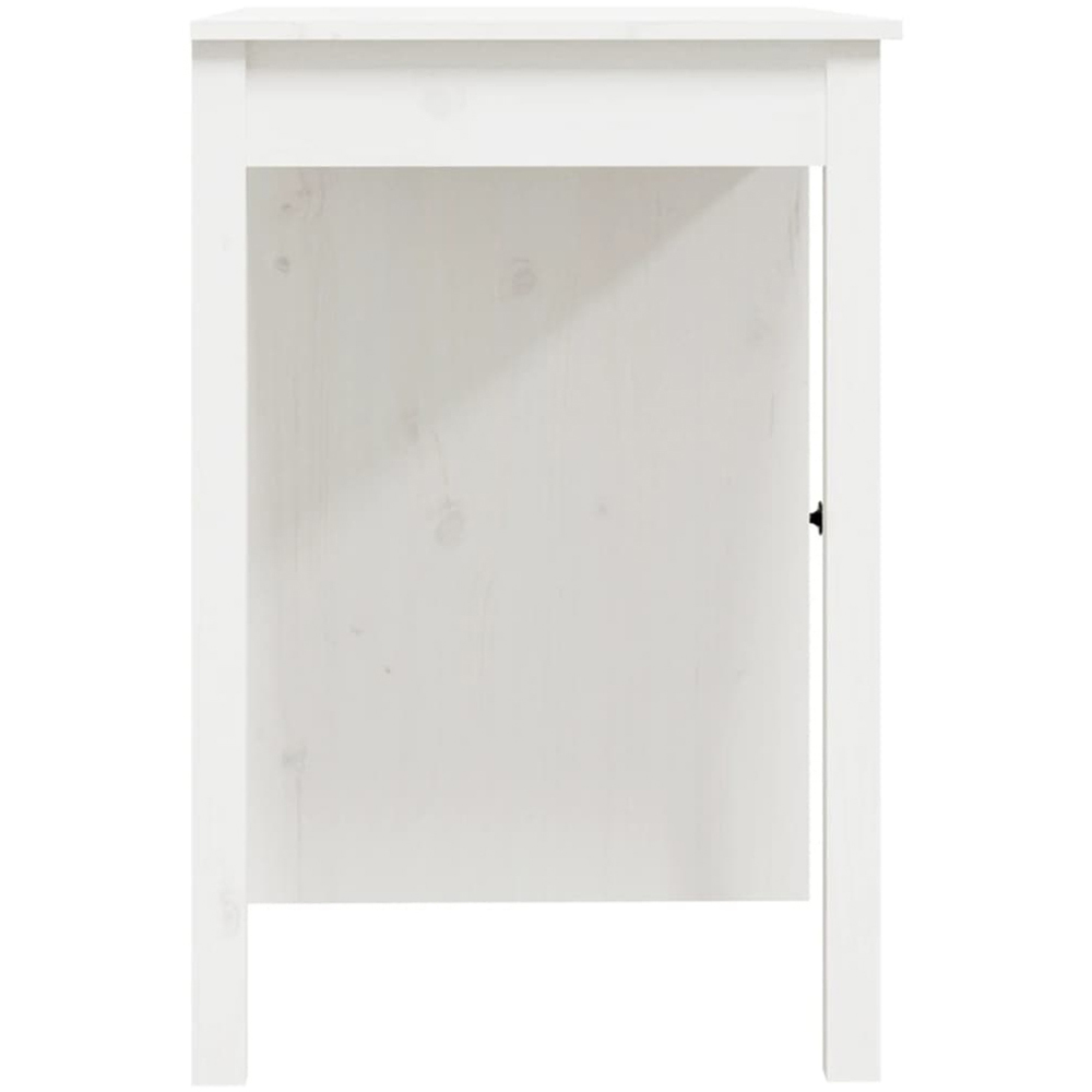 vidaXL Single Door Single Drawer Computer Desk White Image 6