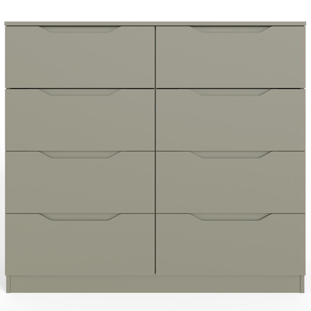 FWStyle Luno 8 Drawer Green Modern Wide Chest of Drawers Image 4