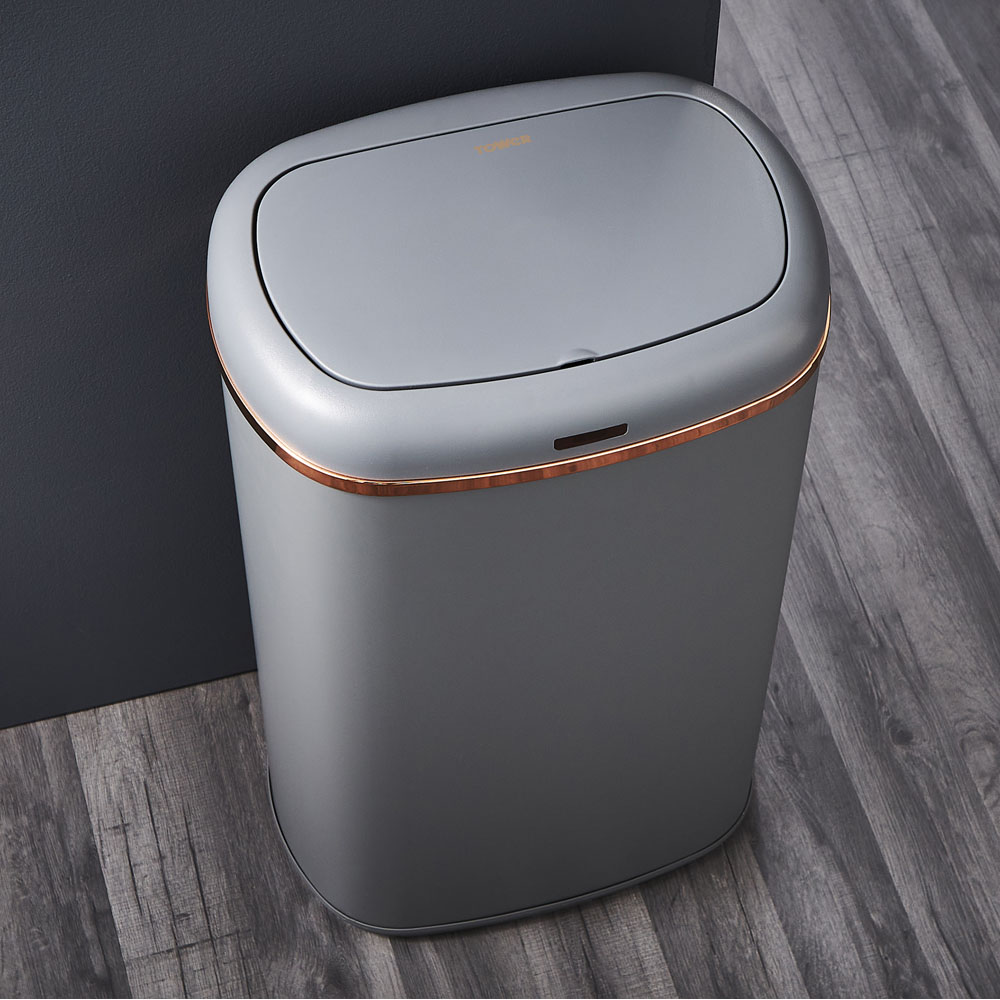 Tower Grey Square Sensor Bin 58L Image 6