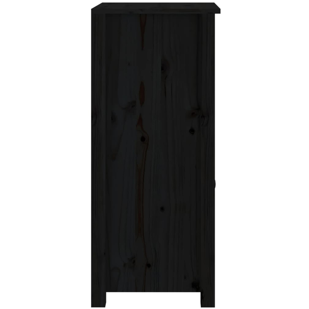 vidaXL Single Door Single Drawer Wooden Sideboard Set of 2 Image 6