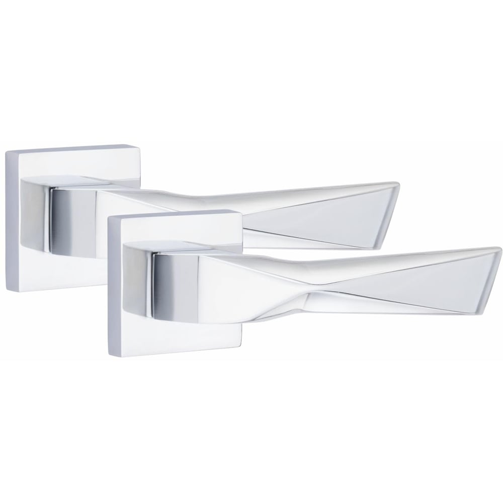 Golden Grace Polished Chrome Aura Door Handle Set 5 Pack Image 2