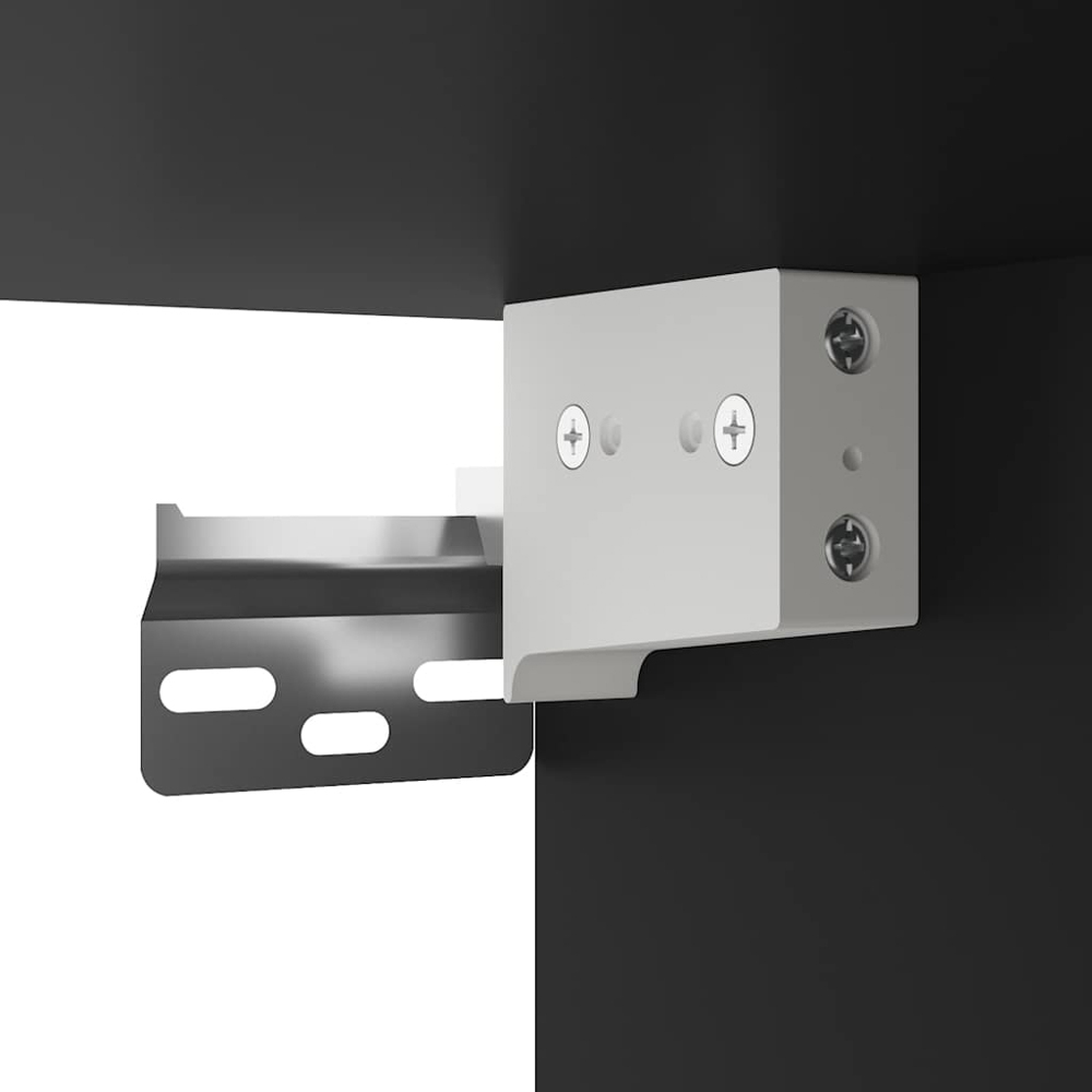vidaXL 2 Door Black Wall Mounted Cabinet 2 Pack Image 9