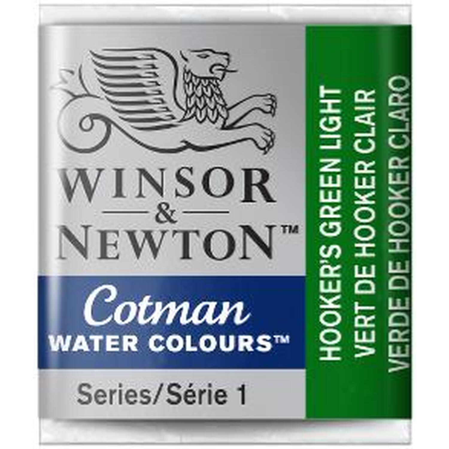 Winsor and Newton Cotman Watercolour Half Pan Paint - Hooker's Green Light Image
