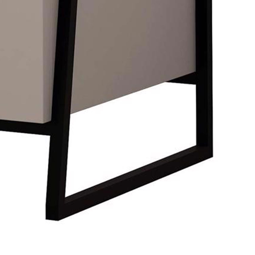 FWStyle Pal Single Drawer Single Shelf Mocha Grey Bedside Table Image 4