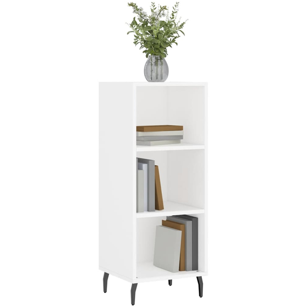 vidaXL 3 Shelf White Sideboard Image 3