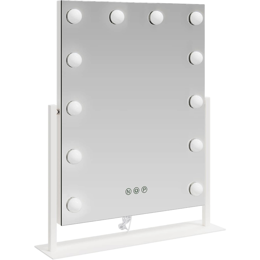 vidaXL LED White Vanity Mirror 44 x 10 x 53cm Image 3