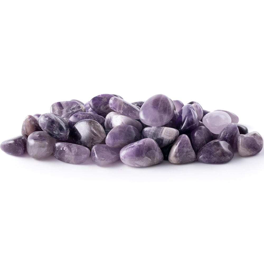 Myga 50 Piece Amethyst Tumbled Stone Healing Crystal Image 2