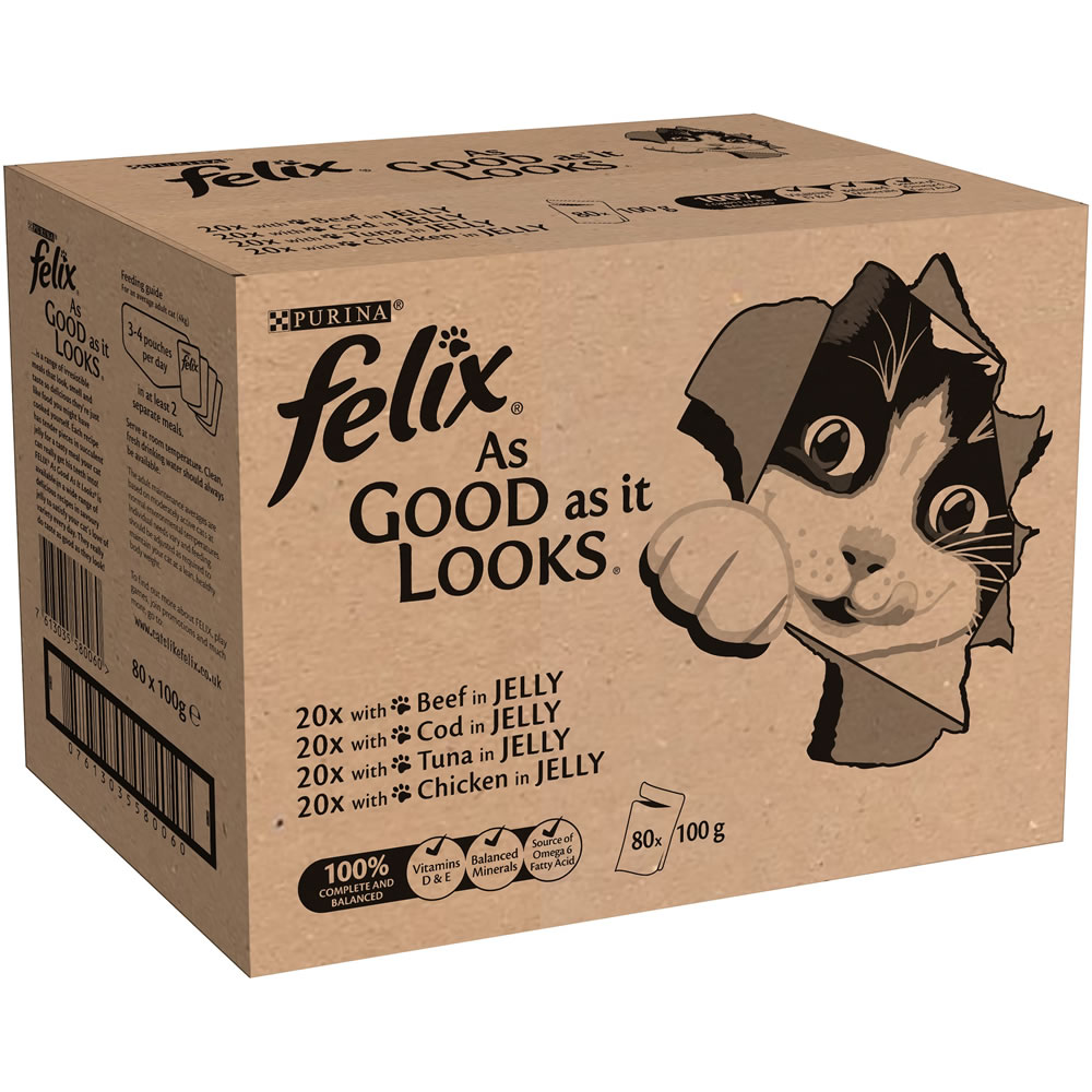 Felix As Good As It Looks Pouch Cat Food Multi Variety Collection 80 x