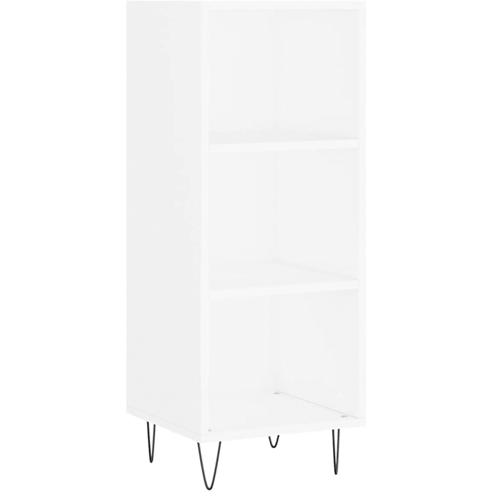 vidaXL Single Door 3 Open Shelf White Highboard Image 5