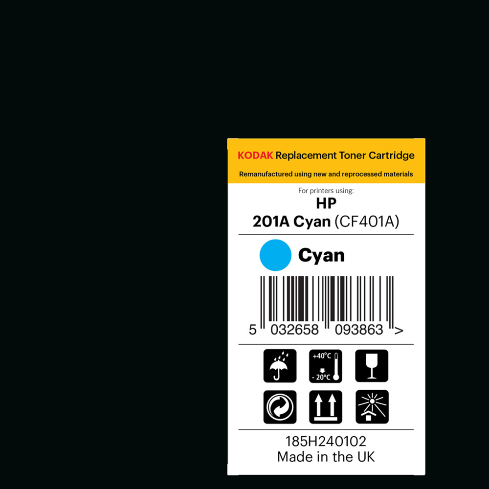 Kodak HP CF401A Cyan Replacement Laser Cartridge Image 2