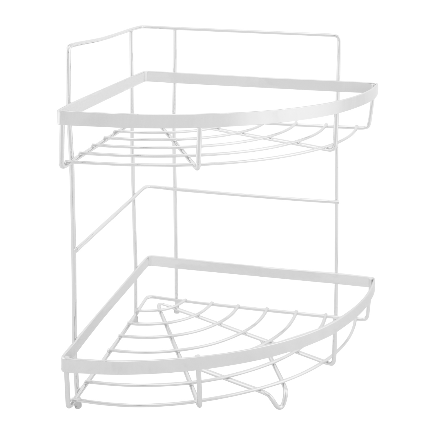 Chrome Corner Bathroom Rack - Silver Image